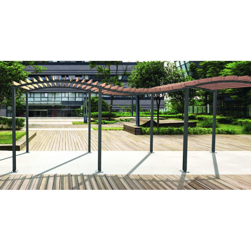 pergola abri urbain bois